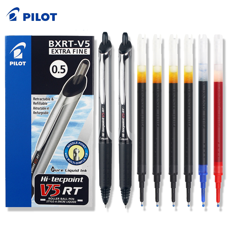 Pilot Pen V5 - Pilot BXRT-V5 Retractable Gel Pen,0.5mm Black/Red/Blue