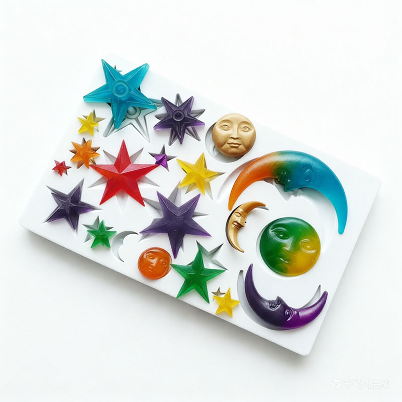Resin Art Clay - Sun Face Moon Stars Polymer Clay