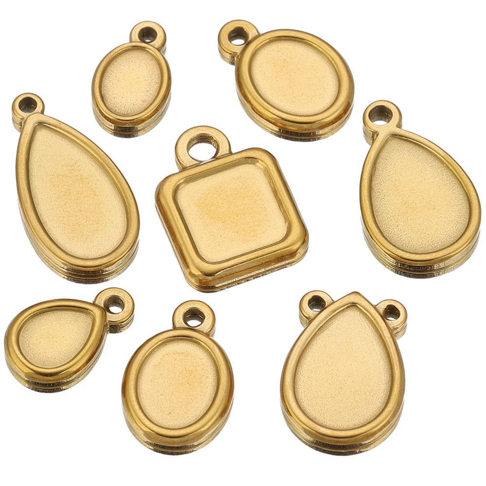 Resin Art Kits For Adults - 5pcs Stainless Steel Square Drop Round