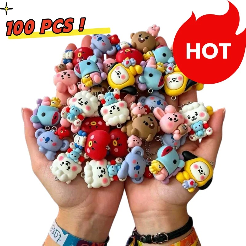 Resin Art Kits For Adults - 7pcs BT21 Resin Cartoon Charm DIY