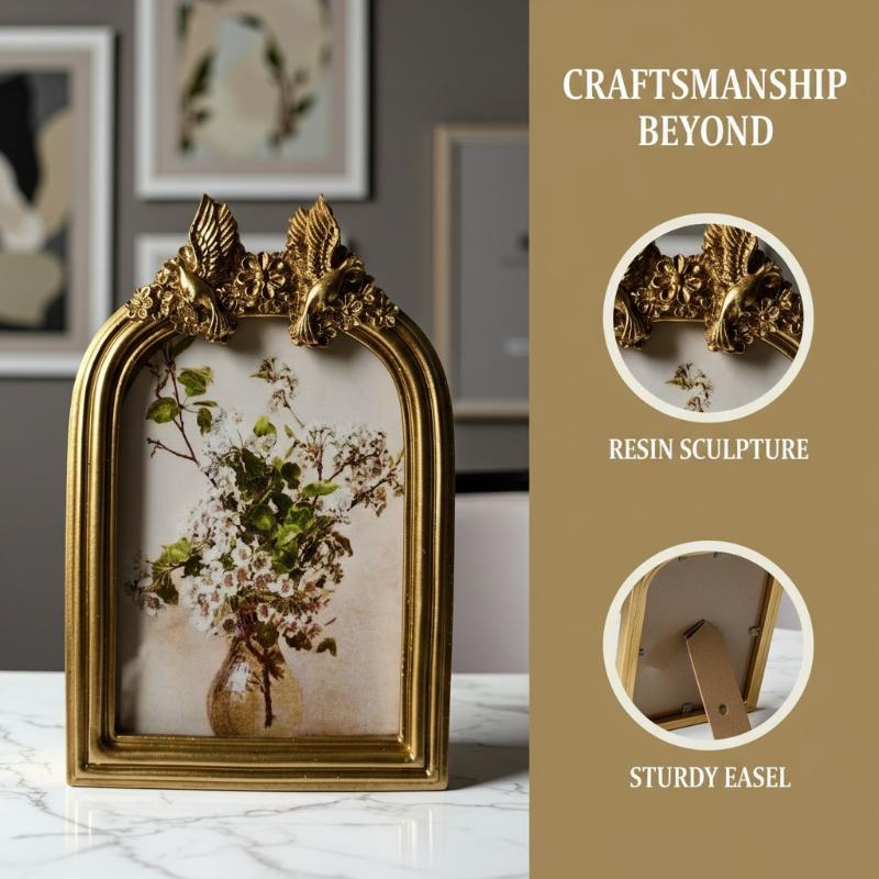Resin Art Frame - For Desk Wall Decoration Oval Photo
