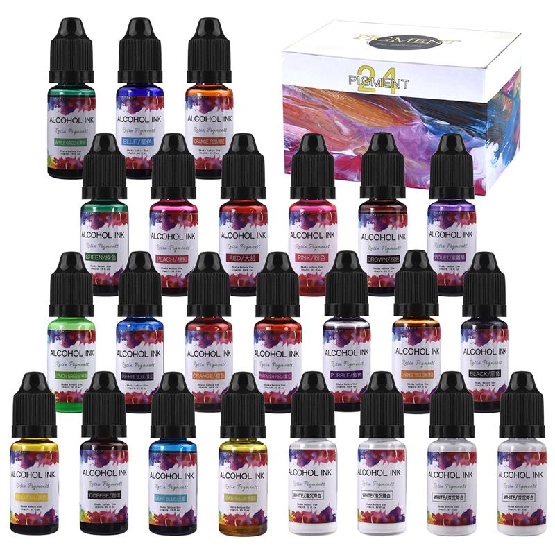 Resin Pigment Alcohol Ink - 1 Set Epoxy Resin Pigment Kit