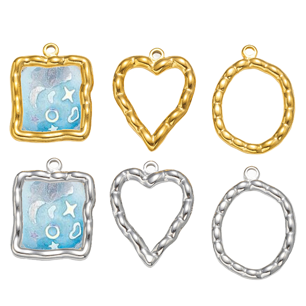 5pcs Stainless Steel Heart Rou - Resin Art Things recension och pris