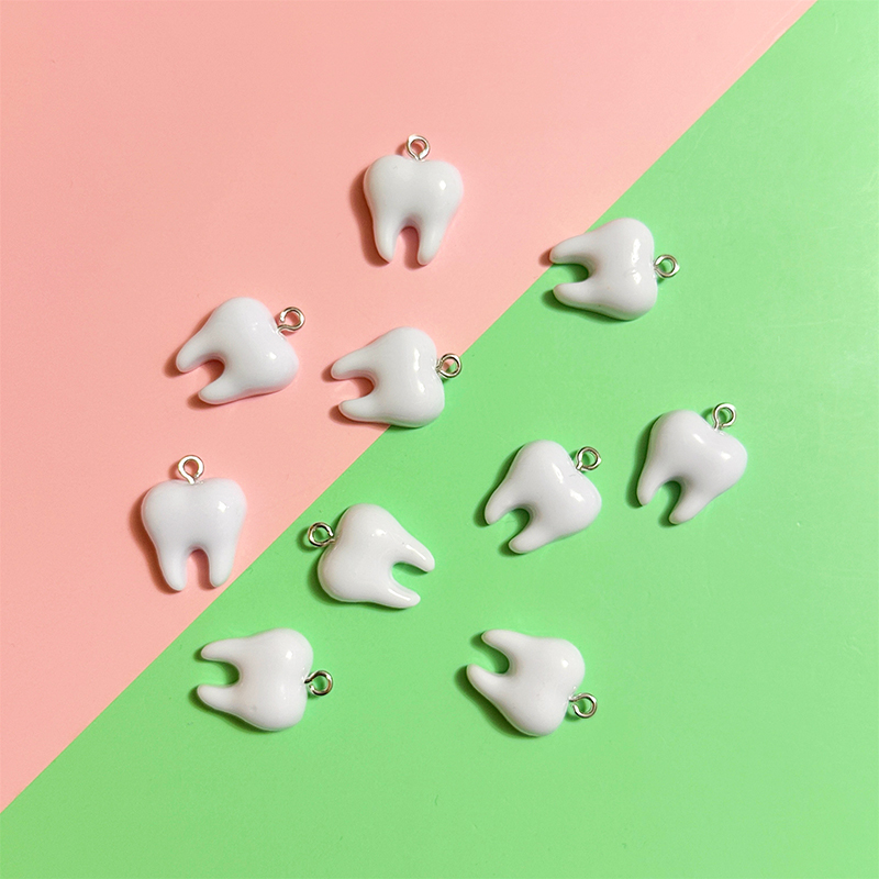 10pcs Cute White Teeth Resin P - Resin Art Kits For Adults recension och pris