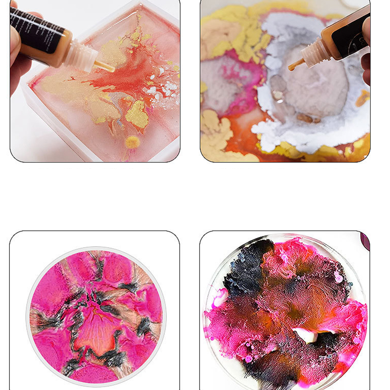 1 Set Art Ink Alcohol Epoxy Re - Resin Pigment Alcohol Ink recension och pris