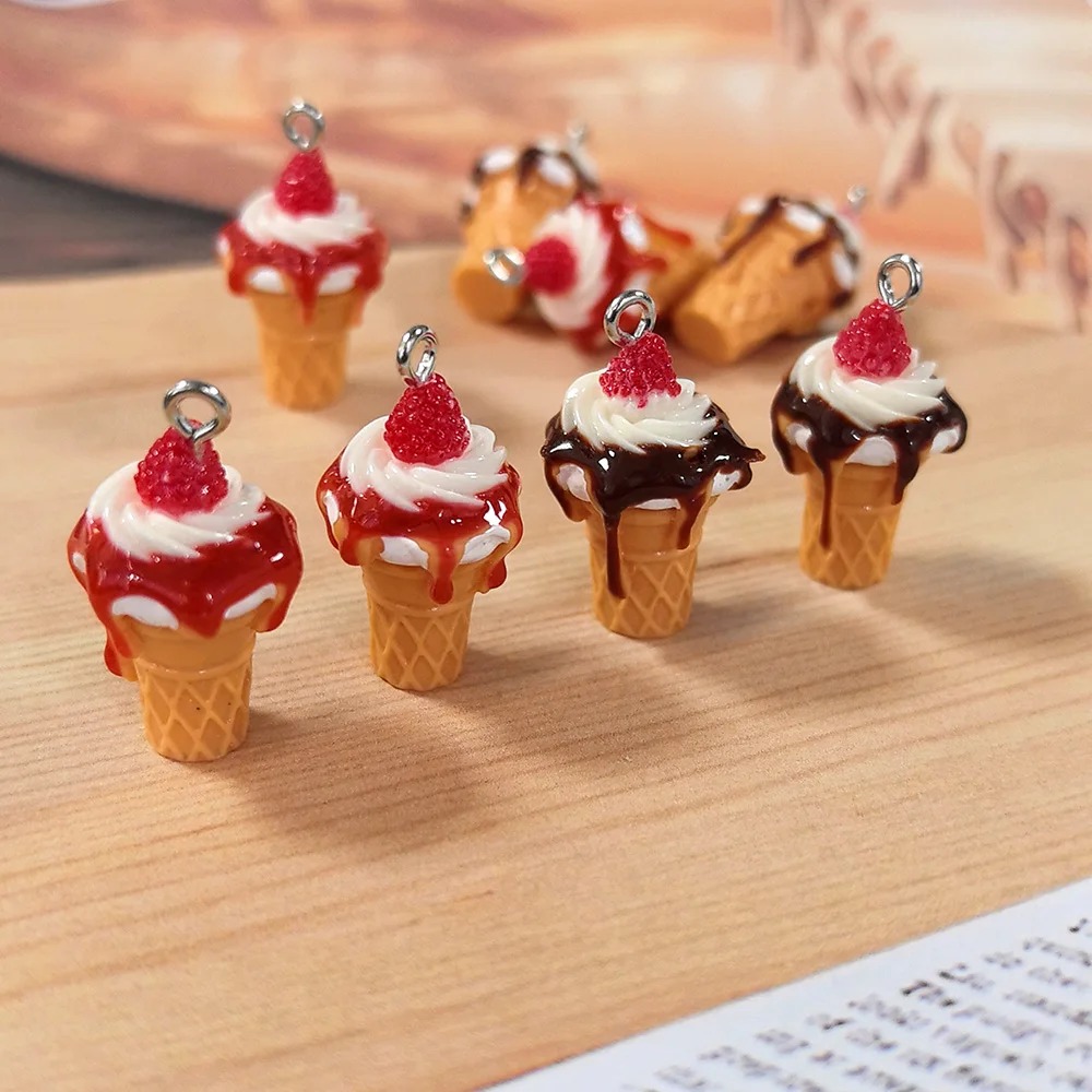 10Pcs 3D Mini Simulated Strawb - Resin Art Bracelet recension och pris