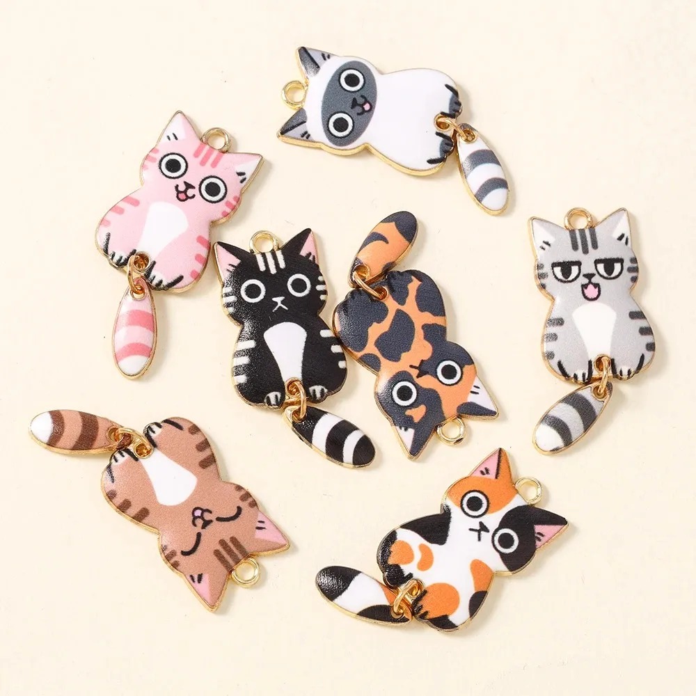 10Pcs 16×39mm Cute Cartoon Cat - Resin Art Kits For Adults recension och pris