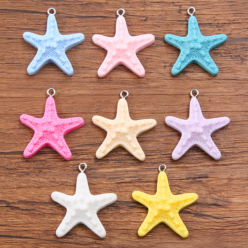 10Pcs Dopamine Color Starfish  - Resin Art Bracelet recension och pris