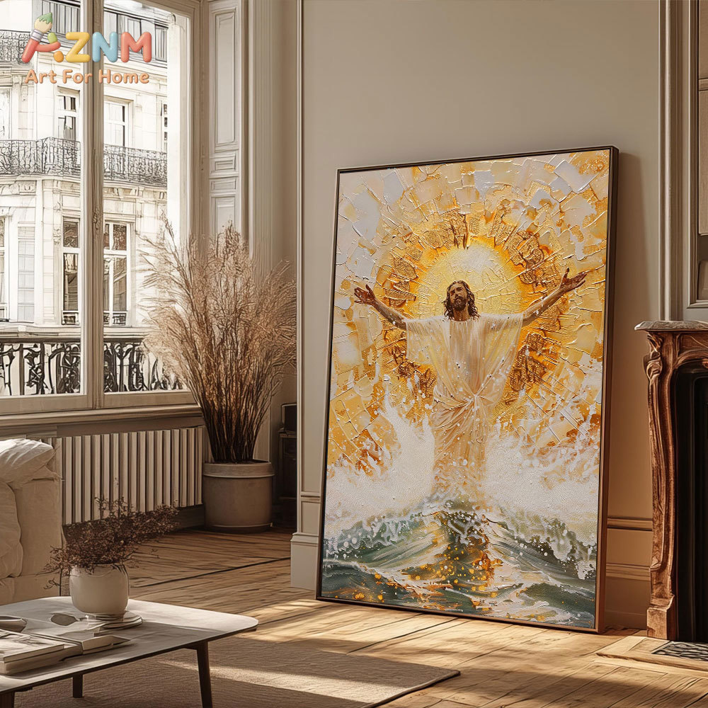 AZNM Jesus Christ Canvas Print - Resin Art On Canvas recension och pris