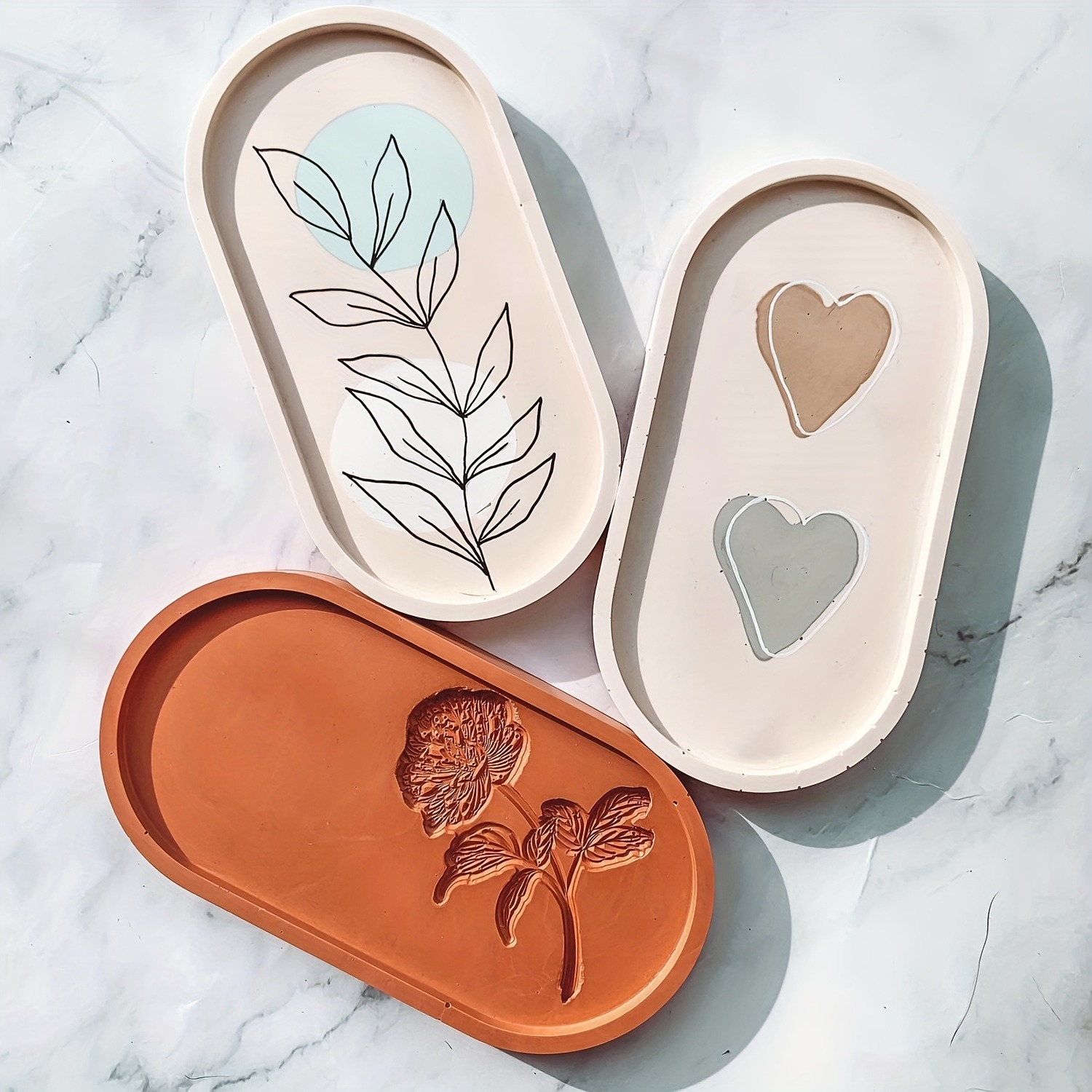 1pc Oval Coaster Epoxy Resin C - Resin Art Clay recension och pris