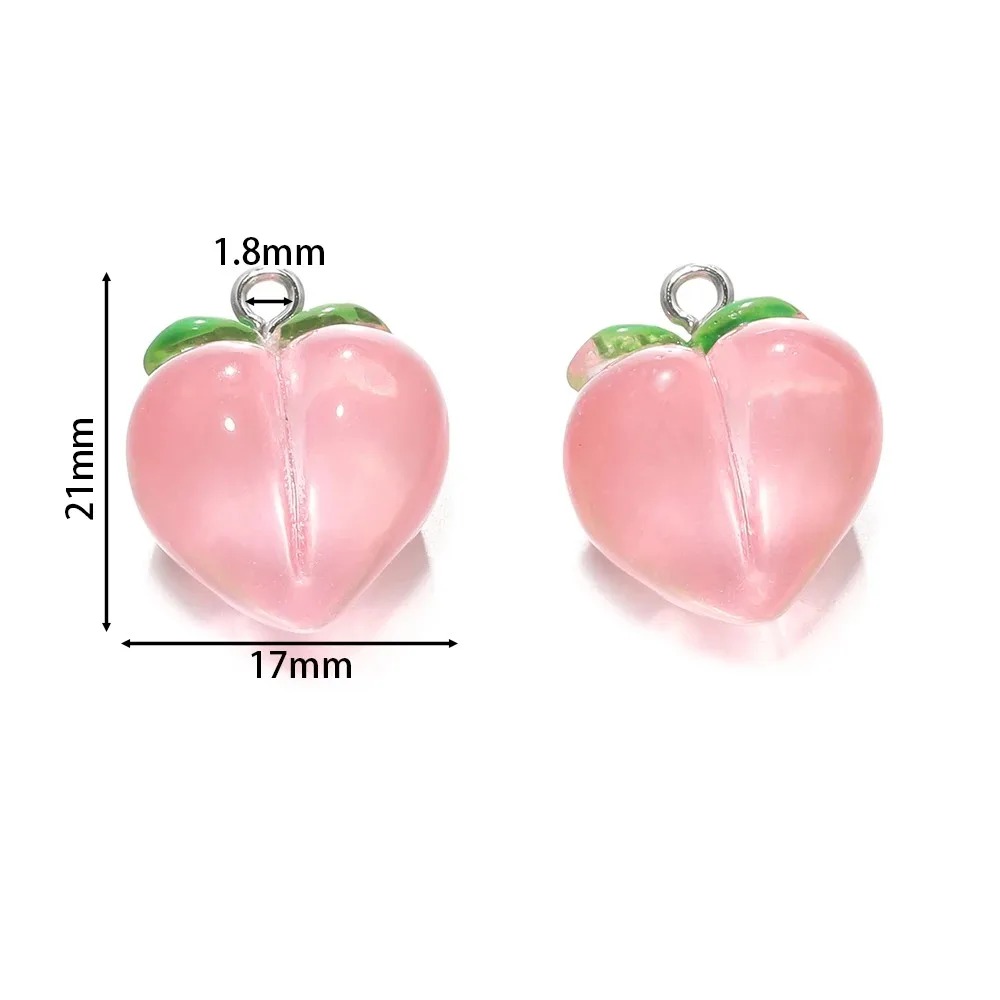 10Pcs Transparent Pink Peach R - Resin Art Bracelet recension och pris