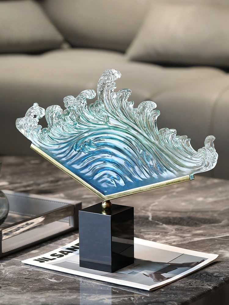 Transparent Gradient Ocean Wav - Resin Art Wedding Gift recension och pris