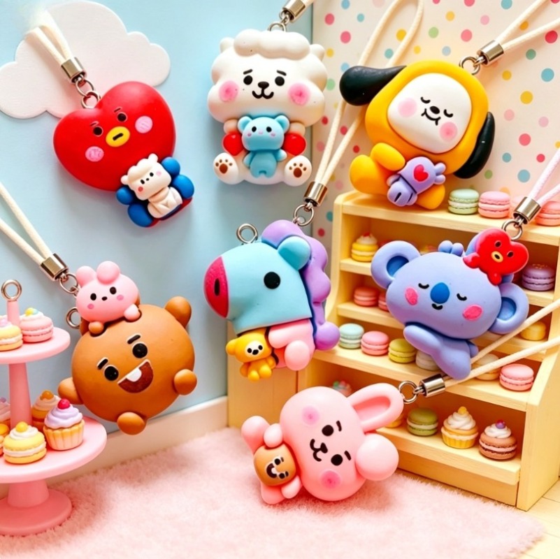 7pcs BT21 Resin Cartoon Charm  - Resin Art Kits For Adults recension och pris