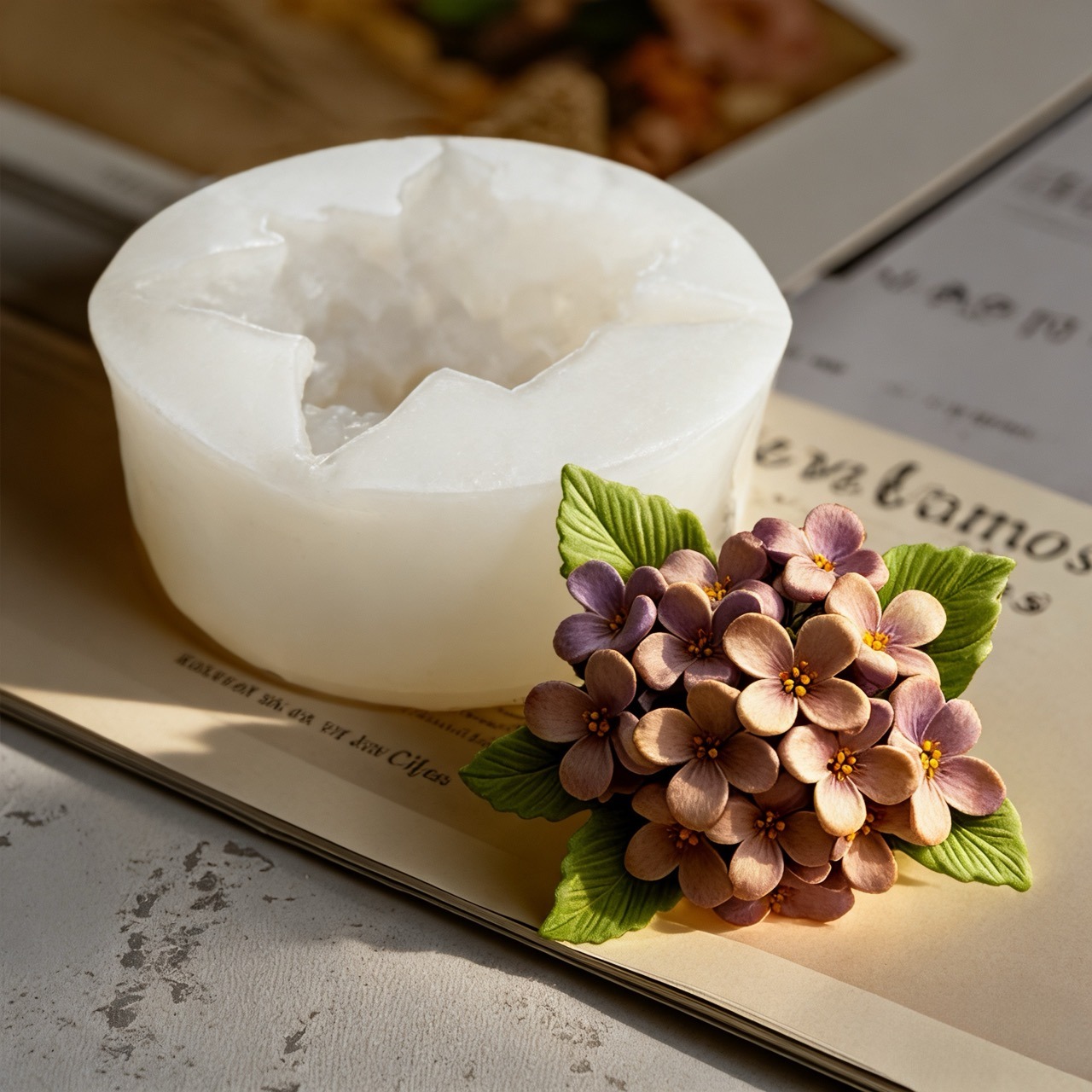 2-Piece 3D Rose and Lilac Sili - Resin Art Wedding Gift recension och pris