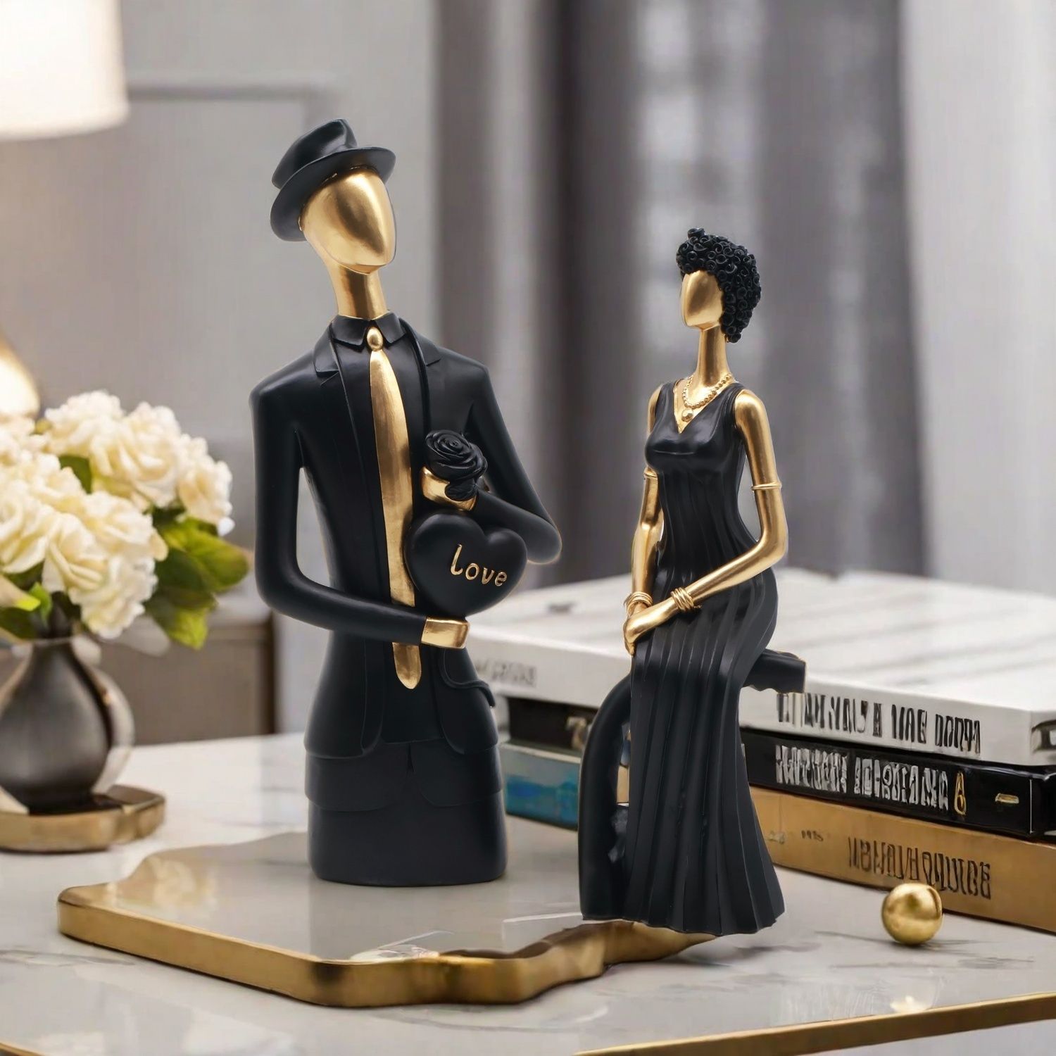 Decor Resin Sculpture Nordic D - Resin Art Wedding Gift recension och pris