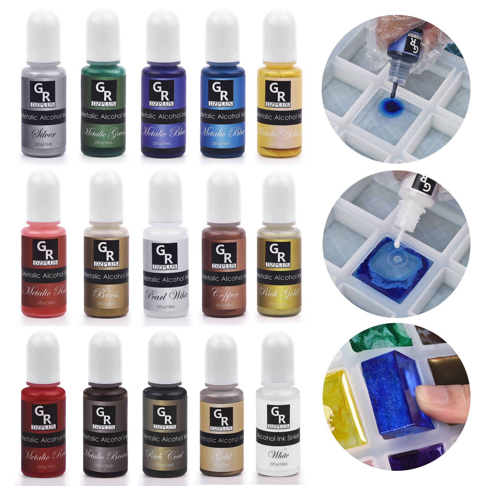 1 Set Resin Pigment Kit Art In - Resin Pigment Alcohol Ink recension och pris