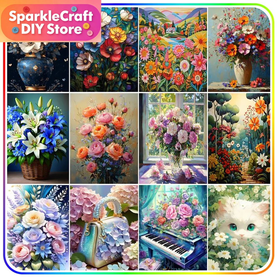 1pc frameless  Diamond Paintin - Resin Art Of Flowers recension och pris